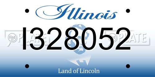 I328052 Illinois License Plate