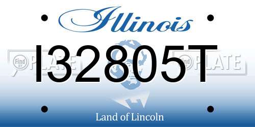 I32805T Illinois License Plate