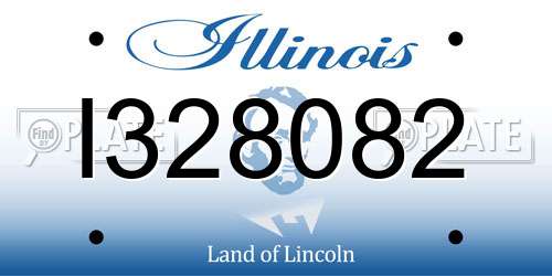 I328082 Illinois License Plate