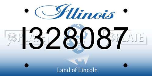 I328087 Illinois License Plate