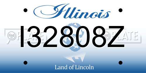 I32808Z Illinois License Plate