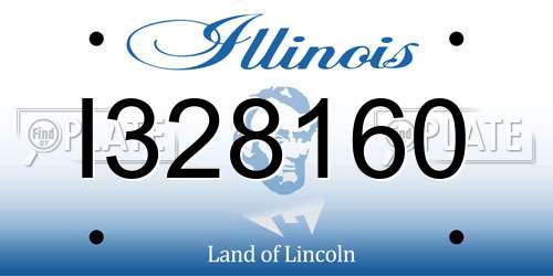 I328160 Illinois License Plate