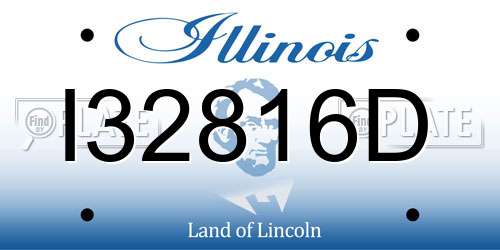 I32816D Illinois License Plate