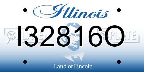 I32816O Illinois License Plate