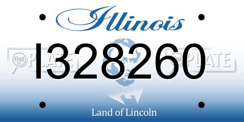 I328260 Illinois License Plate