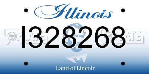 I328268 Illinois License Plate