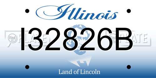 I32826B Illinois License Plate