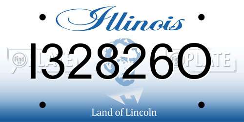 I32826O Illinois License Plate