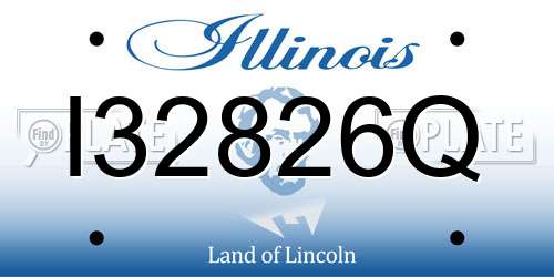 I32826Q Illinois License Plate