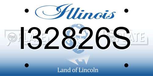 I32826S Illinois License Plate