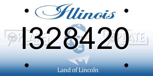 I328420 Illinois License Plate