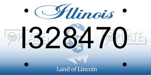 I328470 Illinois License Plate