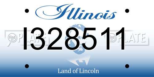 I328511 Illinois License Plate