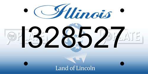 I328527 Illinois License Plate