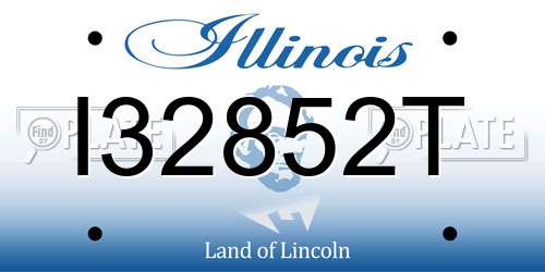 I32852T Illinois License Plate