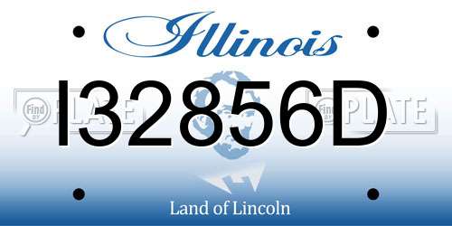 I32856D Illinois License Plate