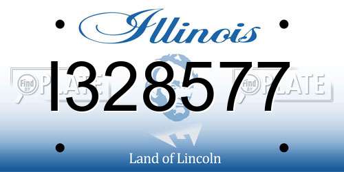 I328577 Illinois License Plate