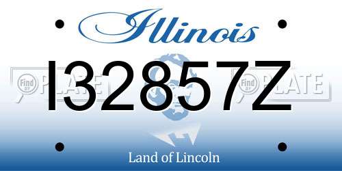 I32857Z Illinois License Plate