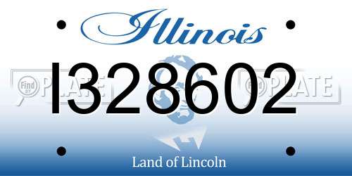 I328602 Illinois License Plate