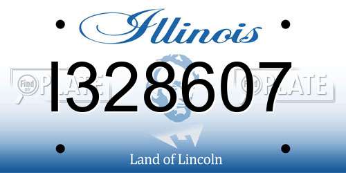 I328607 Illinois License Plate