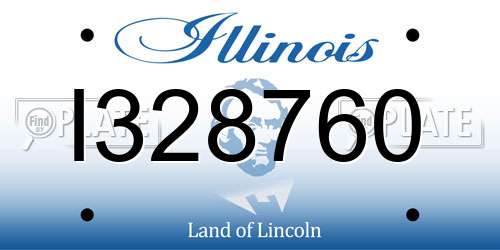 I328760 Illinois License Plate