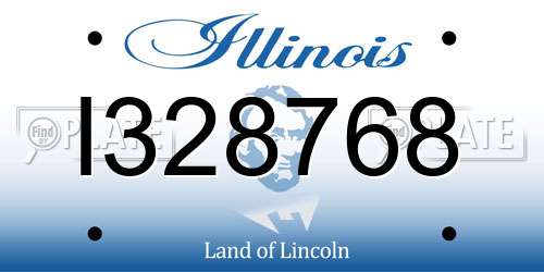 I328768 Illinois License Plate