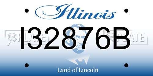 I32876B Illinois License Plate