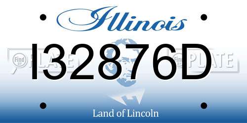 I32876D Illinois License Plate
