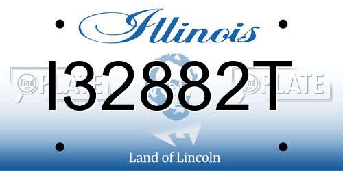 I32882T Illinois License Plate