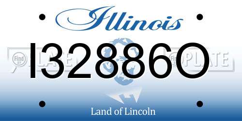 I32886O Illinois License Plate