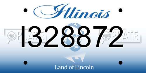 I328872 Illinois License Plate