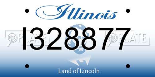 I328877 Illinois License Plate
