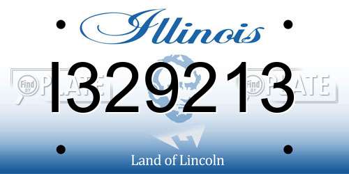 I329213 Illinois License Plate