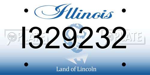 I329232 Illinois License Plate