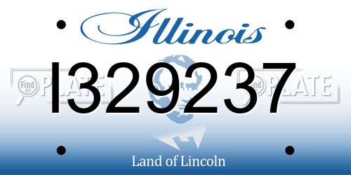 I329237 Illinois License Plate