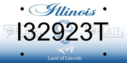 I32923T Illinois License Plate