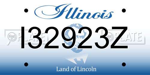 I32923Z Illinois License Plate