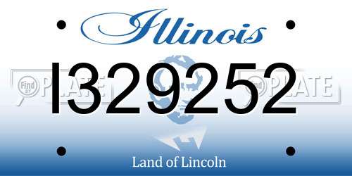 I329252 Illinois License Plate