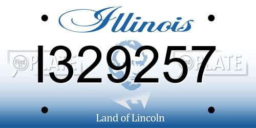 I329257 Illinois License Plate