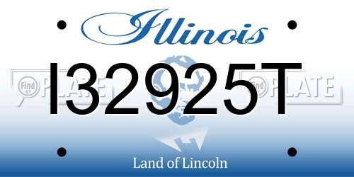 I32925T Illinois License Plate