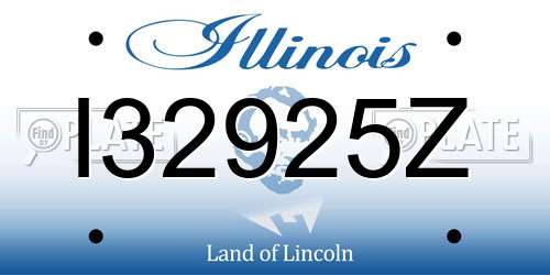 I32925Z Illinois License Plate