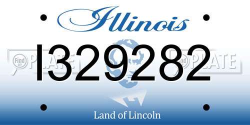 I329282 Illinois License Plate