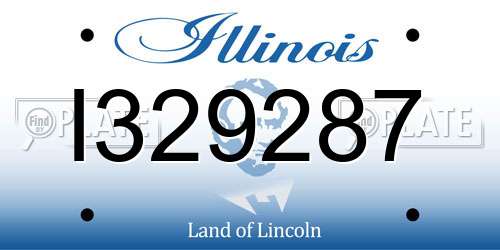 I329287 Illinois License Plate