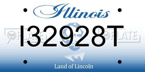 I32928T Illinois License Plate