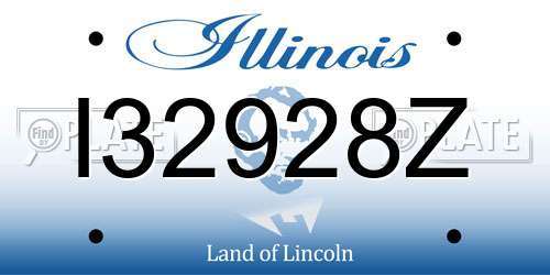 I32928Z Illinois License Plate