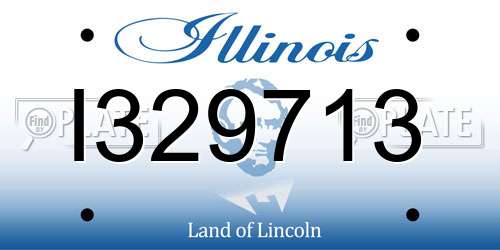 I329713 Illinois License Plate
