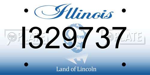 I329737 Illinois License Plate