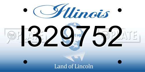 I329752 Illinois License Plate