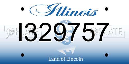 I329757 Illinois License Plate