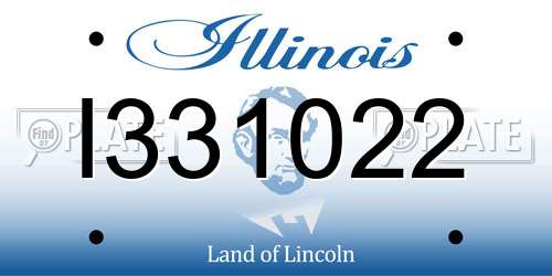 I331022 Illinois License Plate